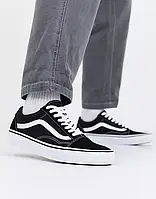 Мужские кеды  Vans Old Skool, черно-белый, Китай Ванс Олд Скул чорно-білі