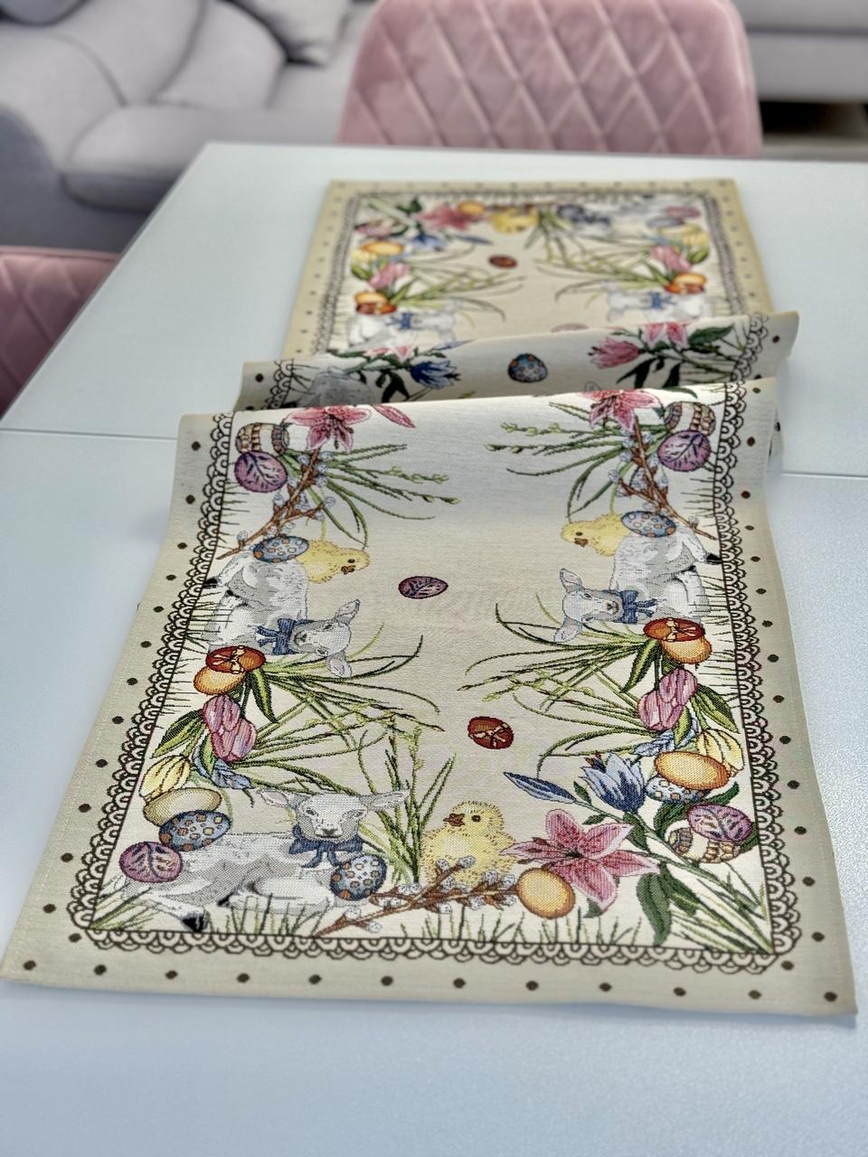 Великодня гобеленова доріжка на стіл Limaso 45x140 см.