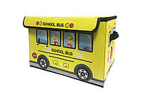 Ящик для хранения игрушек и вещей Автобус Happy Bus Жёлтый 216-1021905 CT, код: 7918325