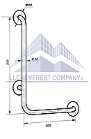 Поручень PV-05L угловой левый для ванны и туалета инвалидов и пожилых