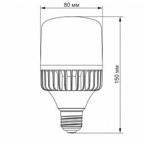 LED лампа VIDEX A80 30W E27 5000K, фото 4