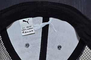 Бейсболка сітка Art cap Puma 55-61 см темно-сіра (0919-873), фото 2