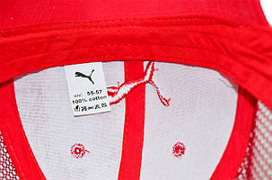 Бейсболка сітка Art cap Puma 55-61 см червона (0919-873), фото 3