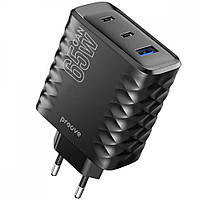 Блок для зарядки 65W (USB + 2 Type-C) | Зарядка для телефона Proove Speed Surge Gan