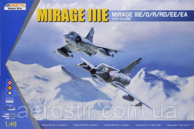 Mirage III E/O/R/RD/EE/EA 1/48 KINETIC 48050