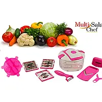 Овощерезка Multi Salad Chef 13 в 1 Ручная овощерезка с контейнером Мультислайсер для овощей Shoptrend