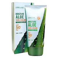 Солнцезащитный крем алоэ Lebelage Moisture Aloe Sun Cream SPF50+/PA+++, 70 мл