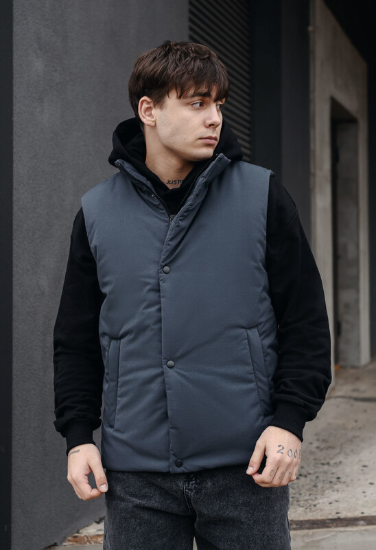 Чоловіча жилетка сіро-синього кольору Staff pro gray blue