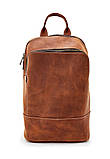 Жіночий коричневий шкіряний рюкзак TARWA RB-2008-3md середнього розміру, фото 2