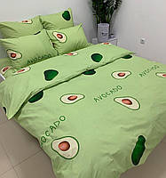 Детский подростковый полуторный комплект постельного белья 150х220 Авокадо зеленый бязь голд люкс Виталина