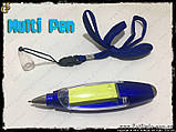 Багатофункціональна ручка 3 в 1 — "Multi Pen" — ліхтарик, ремінець, стикер, фото 5