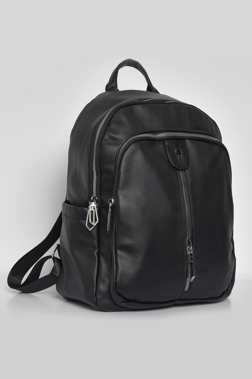 Жіночий рюкзак з екошкіри чорного кольору 173466P