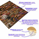 Декоративна 3D панель самоклейка 700х770х6мм Помаранчевий (цегла графіті) (025) SW-00000081, фото 2