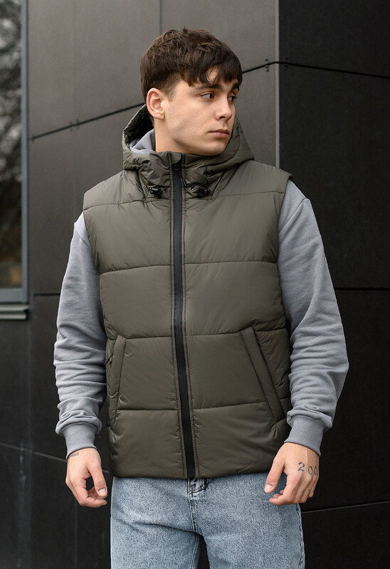 Жилетка демісезонна кольору хакі Staff to dark khaki