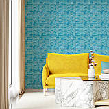 Декоративна 3D панель самоклейка 700х770х5мм Мармур блакитний (цегла) (065) SW-00000033, фото 5