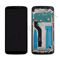 Дисплей (LCD) Motorola XT1924- 6- 7- 8 Moto E5 Plus чёрный (версия USA 159mm) + рамка