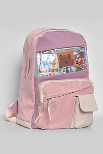 Жіночий рюкзак текстильний рожевого кольору 173423S