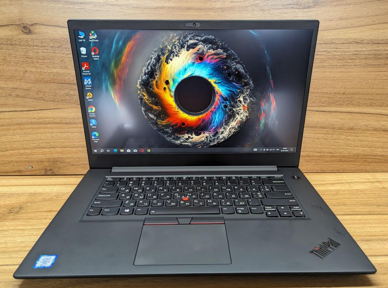 Б/в Ноутбук ноутбук Lenovo ThinkPad P1 15.6" 1920x1080| i7-8850H| 32GB RAM| 256GB SSD+256GB SSD| Quadro P1000 4GB
