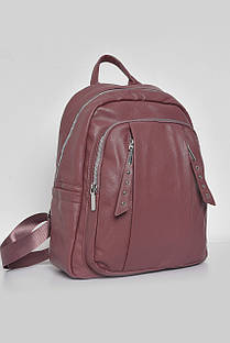 Жіночий рюкзак з екошкіри темно-рожевого кольору 173478S