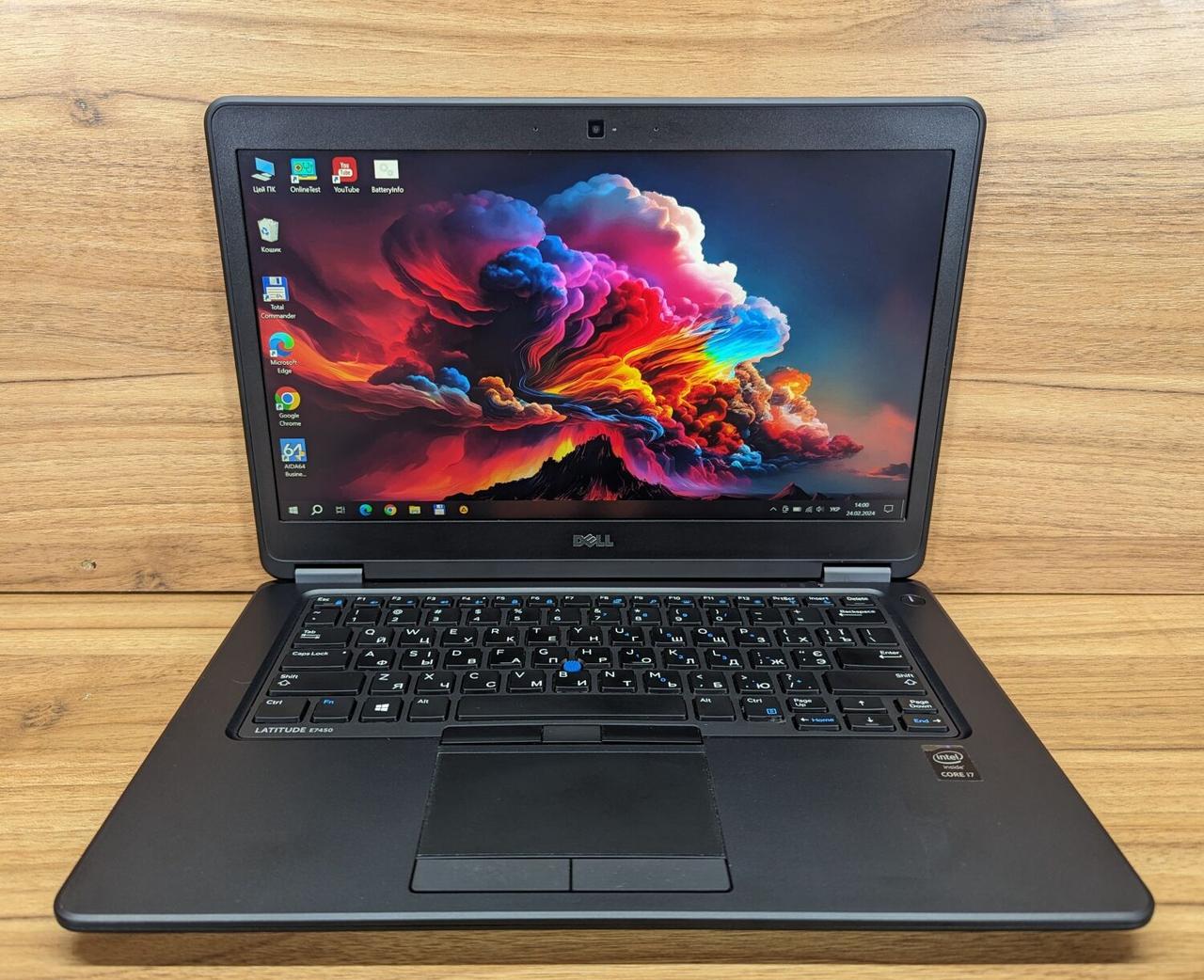 Б/в Ультрабук Dell Latitude E7450 14" 1920x1080| Core i7-5600U| 8 GB RAM| 256 GB SSD| GeForce 840M 2GB