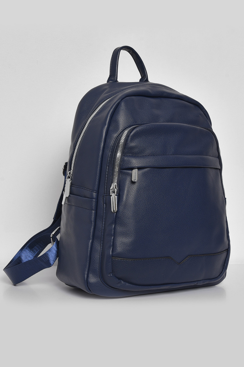 Жіночий рюкзак з екошкіри синього кольору 173484S