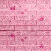 Декоративная 3D панель самоклейка под светло-розовый кирпич Одуваны 700x770x5мм (022) SW-00000023