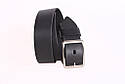 Чоловічий ремінь з натуральної шкіри під джинси 31-1993 чорний, фото 2