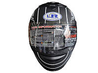 Шлем VIRTUE MD-903 черный с белым матовый, size L