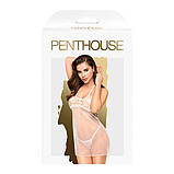 Приталена сорочка-сітка зі стрінгами Penthouse - All Yours White S/M SO5232, фото 3