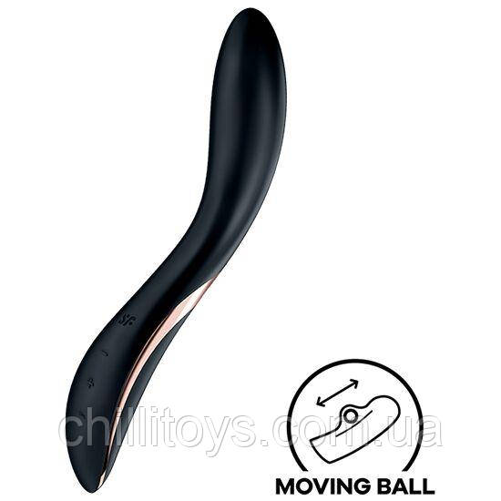 Вібратор із перлинною стимуляцією точки G Satisfyer Rrrolling Explosion Black, фото 1