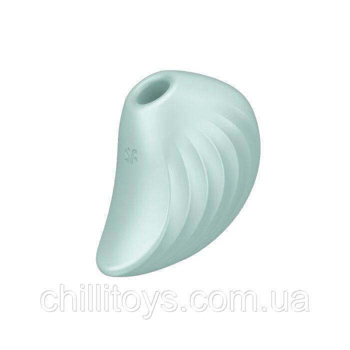 Вакуумний кліторальний стимулятор із вібрацією Satisfyer Pearl Diver Mint SO6077