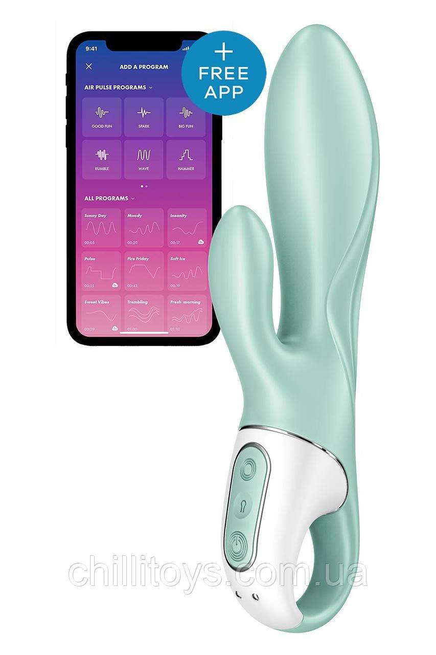 Смарт вібратор-кролик Satisfyer Air Pump Bunny 5+, надувається SO6718, фото 1