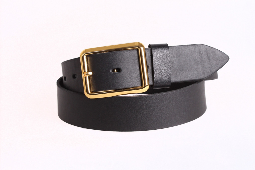 Чоловічий ремінь з натуральної шкіри під джинси 36-1993 чорний, фото 1