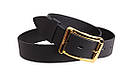 Чоловічий ремінь з натуральної шкіри під джинси 47-1993 чорний, фото 5