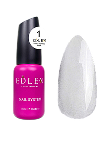 Рідкий гель для зміцнення та моделювання нігтя Edlen Water Acrygel Nude No01, 9 мл