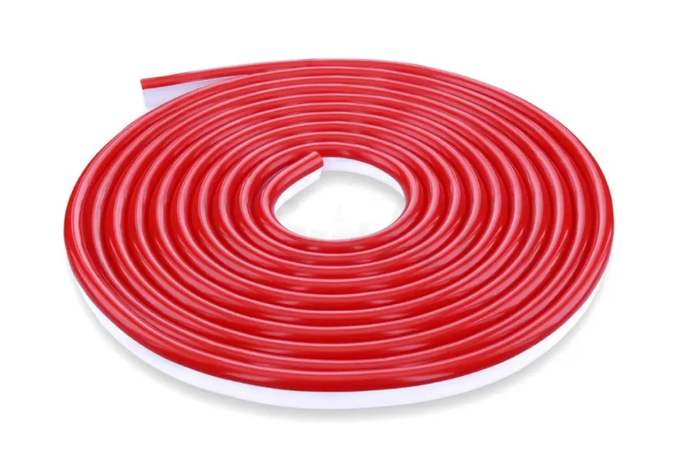 Стрічка силіконова LED NEON 5M RED Світлодіодна смуга червона 12V-220V