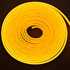 Стрічка силіконова LED NEON 5M Yellow Світлодіодна смуга жовта 12V-220V, фото 6