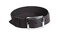 Чоловічий ремінь з натуральної шкіри під джинси 49-1993 чорний, фото 5