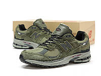 Чоловічі кросівки New Balance 2002R Khaki (Хакі) Взуття Нью Баланс 2002R замша текстиль рефлективні демісезон