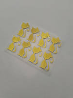 Наклейка термотрансферная для ленты (бантика) "Котенок", зеркальная, золото, шт., Золотой