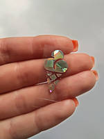 Наклейка термотрансферна для стрічки (бантика) "Морозиво", голограма, шт, Різнокольоровий