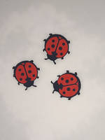 Наклейка термотрансферна для стрічки (бантика) "Сонечко", флок, шт, Червоний