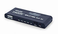 Розгалужувач HDMI сигналу, на 4 порти HDMI v. 1.4 Cablexpert DSP-4PH4-02 - Vida-Shop
