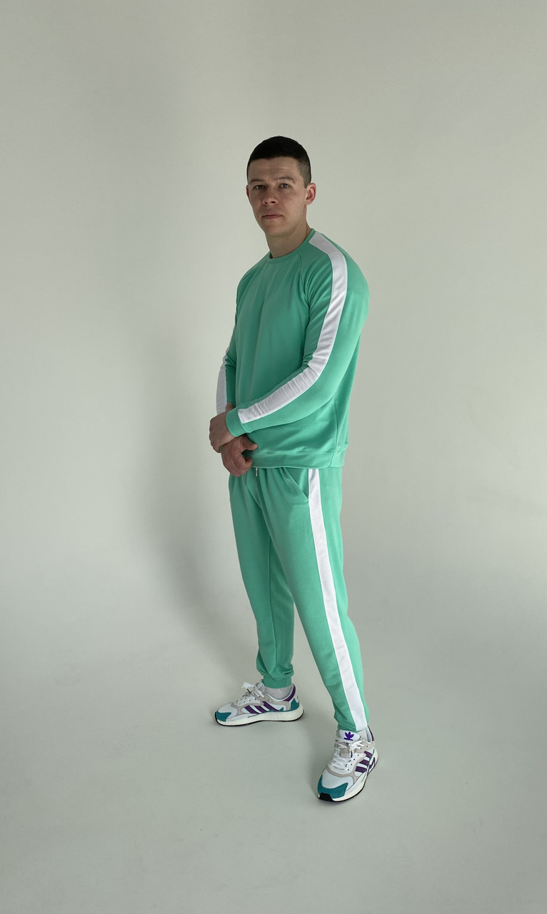 Бірюзовий спортивний костюм чоловічий