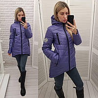 Женская зимняя куртка-парка. Цвет фиолетовый.