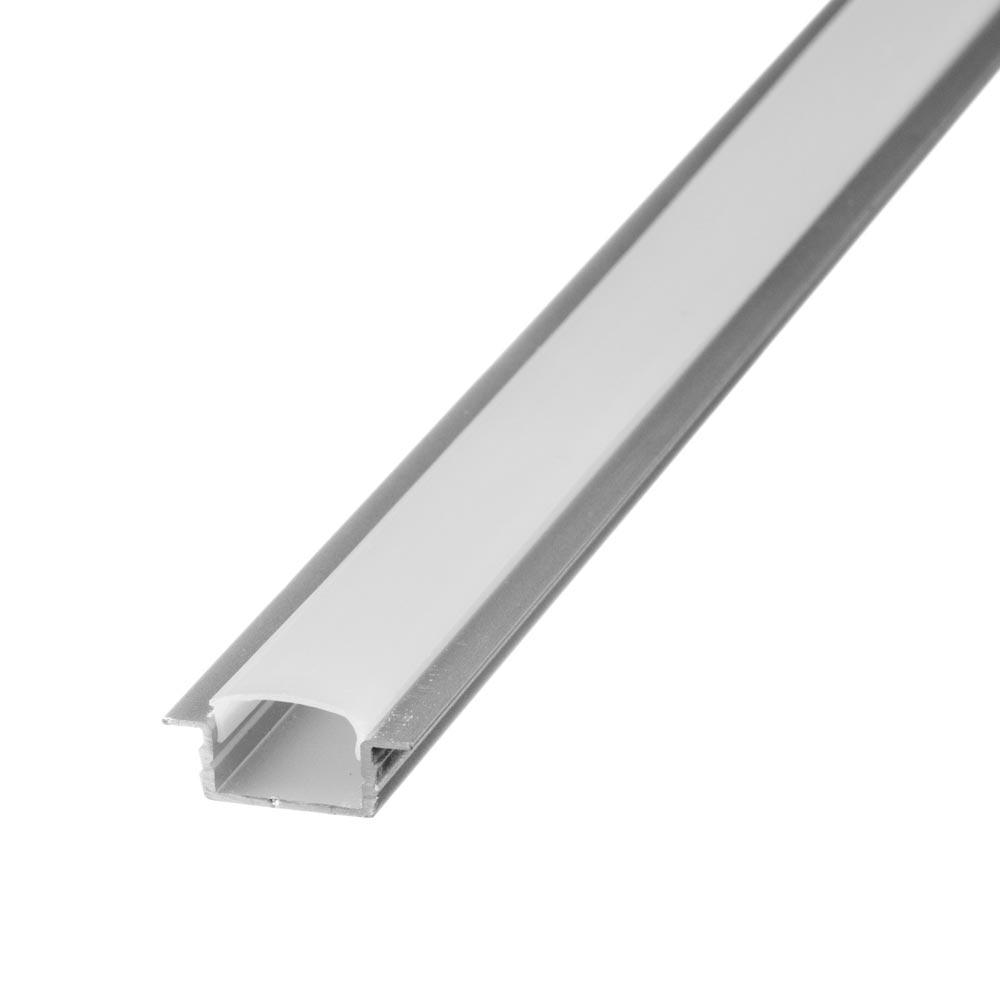 Профіль врізний DIMAX під LED стрічку  2 метри алюміній+розсіювач