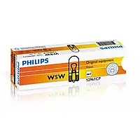 Лампа автомобильная W5W 12V W2,1X9,5D T10 Philips (12961 СР)