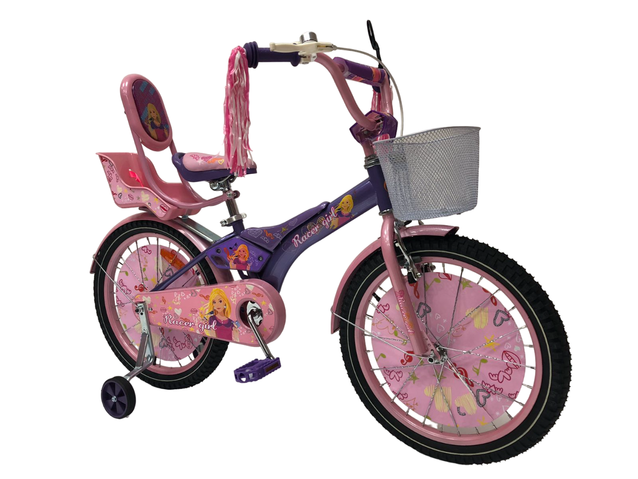 Дитячий велосипед Racer Girl -18 дюймів Фіолетовий