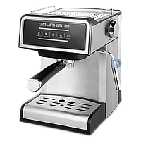 Кавомашина еспресо Grunhelm GEC08 15 бар (1600 мл, 850 Вт) кавоварка напівавтоматична ріжкова Капучіно