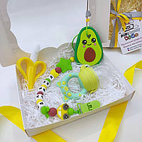 Подарунковий набір для новонароджених з іменною іграшкою гризунок